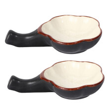 Ceramic Ink Dish for Calligraphy and Painting with Builtin Brush Holder, Pink Floral Design