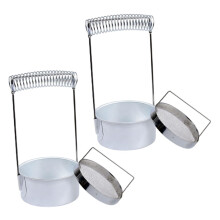 2pcs Stainless Steel Paint Brush Cleaning Container with 2 in 1 Washer and Fast Drying Rack for Artists