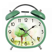 (Green) Alarm Clocks For Bedrooms, Square Alarm Clock , Student Home Decoration Desktop Clock(Light Green)