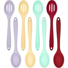 8 Pcs Silicone Cooking Spoon, Slotted Spoon, Mixing Spoon, Heat-Resistant Spoon for Kitchen Cooking, Baking And Stirring Tool