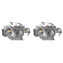 2X Motorförgasare Assy 13303-803687A1 för Mercury 9,9HP 15HP 18HP 2-Takts Utombordare Båtmotorförgasare