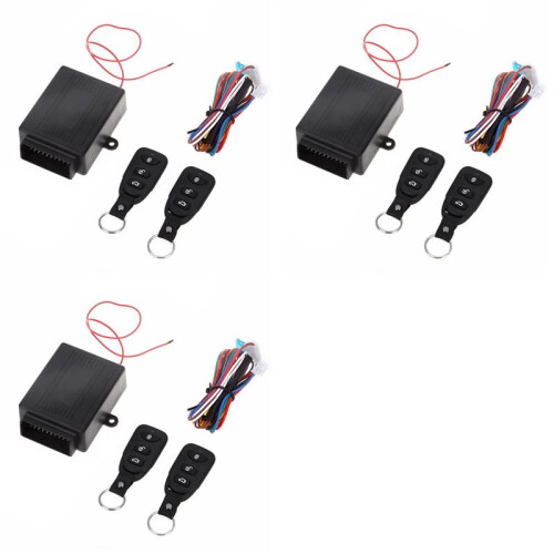 3X 12V Universal Car Auto Remote Central Kit Door Lock Locking Vehicle Keyless Entry System with 6 Remote Control