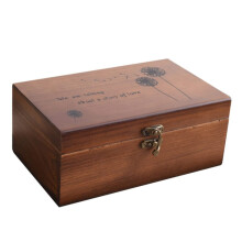 Wooden Sewing Box with Removable Dividers, Natural Wood Sewing Storage Organizer for Crafts and Supplies