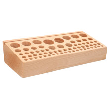 Leather Craft Tool Holder, 68Hole Wooden Organizer for Leatherworking Awls and Punches, Solid Wood Storage Stand
