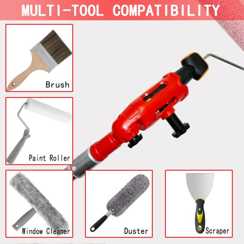 Paint Brush Extender with Adjustable Angle Control and Universal Rotating Valve for  Ceiling Painting 2