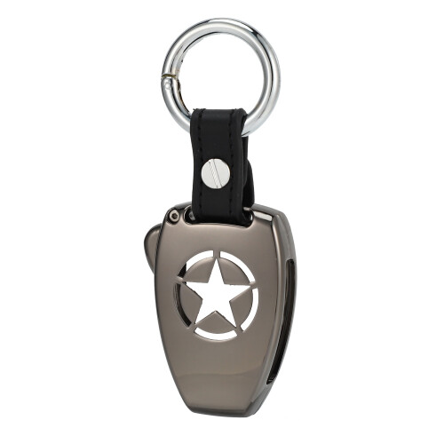 Car Key Chain Case Shell Ring Cover Protector Holder for   JK 2008-2017 for  Compass 2008-2015  2011-2015, Black 2
