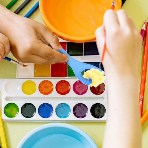 4Stk Kinder Malroller Und Plastik, Blau, Zeichenbedarf 2