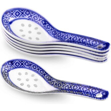 6pcs Chinese Soup Spoons, Ceramic Asian Soup Spoons for Ramen Pho Wonton Dumpling Noodles Duanguan