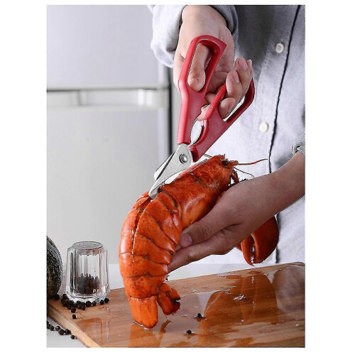 1pc Multifunction Seafood Scissors,shrimp Cracker,shrimp Deveiner,lobster Scissors Tool 1