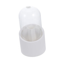 360 Rotating Makeup Brush Holder White Cosmetic Organizer with Easy Cleaning Structure and SpaceSaving Design