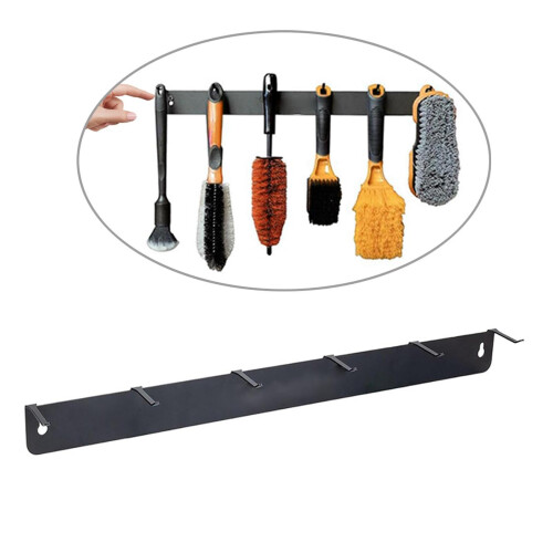 Detailing Brush Holder with 6 Hooks, SpaceSaving Auto Detailing Tools Organizer for Easy Access 2