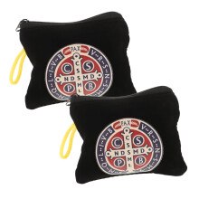 2pcs Jewelry Pouch Set with Secure Cross Lanyard Closure, Reusable Cloth Travel Storage Bags for Women