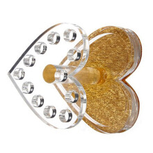 HeartShaped Nail Brush Holder with Stable Brush Rest, Compact Nail Art Brush Organizer for Desk Storage