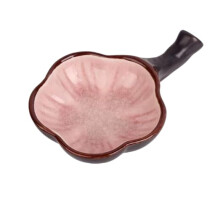 Pink Ceramic Brush Holder with Ink Dish and Pen Organizer, DualPurpose Design, 11cm SpaceSaving Desk Accessory
