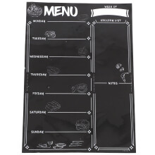 Schwarze Wiederbeschreibbare Magnetische Menütafel Aus Pet