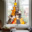 Window Panel Cats Christmas Tree Suncatchers Decors-10 8cm 6