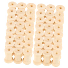 100pcs Yarn Winding Spools for Knitting and Crochet, Tangle Thread Storage Organizers, Natural Color