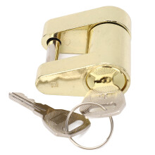Heavy Duty Trailer Coupler Lock Anti Theft for RVS Trucks & Toolbox Gold