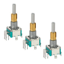 3PCS EC11EBB24C03 Dual Axis Encoder with 30 Positioning Number 15 Pulse Point Handle 25mm