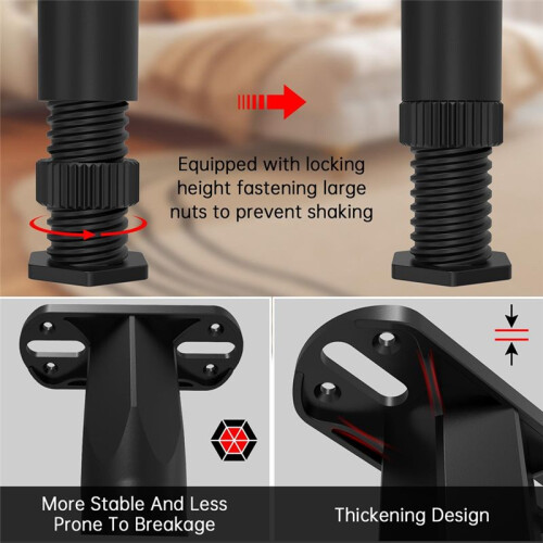 4PCS Adjustable Bed Frame Support Legs ( 8.3In-14.5In), Frame Center Slats Heavy Support Leg,for Frame/Sofa/Chair/Table