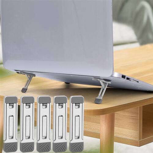 Universal  Foldable Metal Stand Laptop Base Stand Thin Adjustable Cooling Stand for Laptop Tablet 1