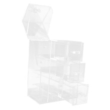 Clear Makeup Brush Holder and Pen Organizer for Vanity Desk, Multi‑Functional Storage with Stable Base
