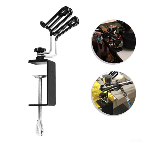 Dual Airbrush Holder with Side Rack, Pivoting Design and Tip Protection for Workbench Studio 2