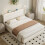 Double Upholstered Bed with Charging Station 17