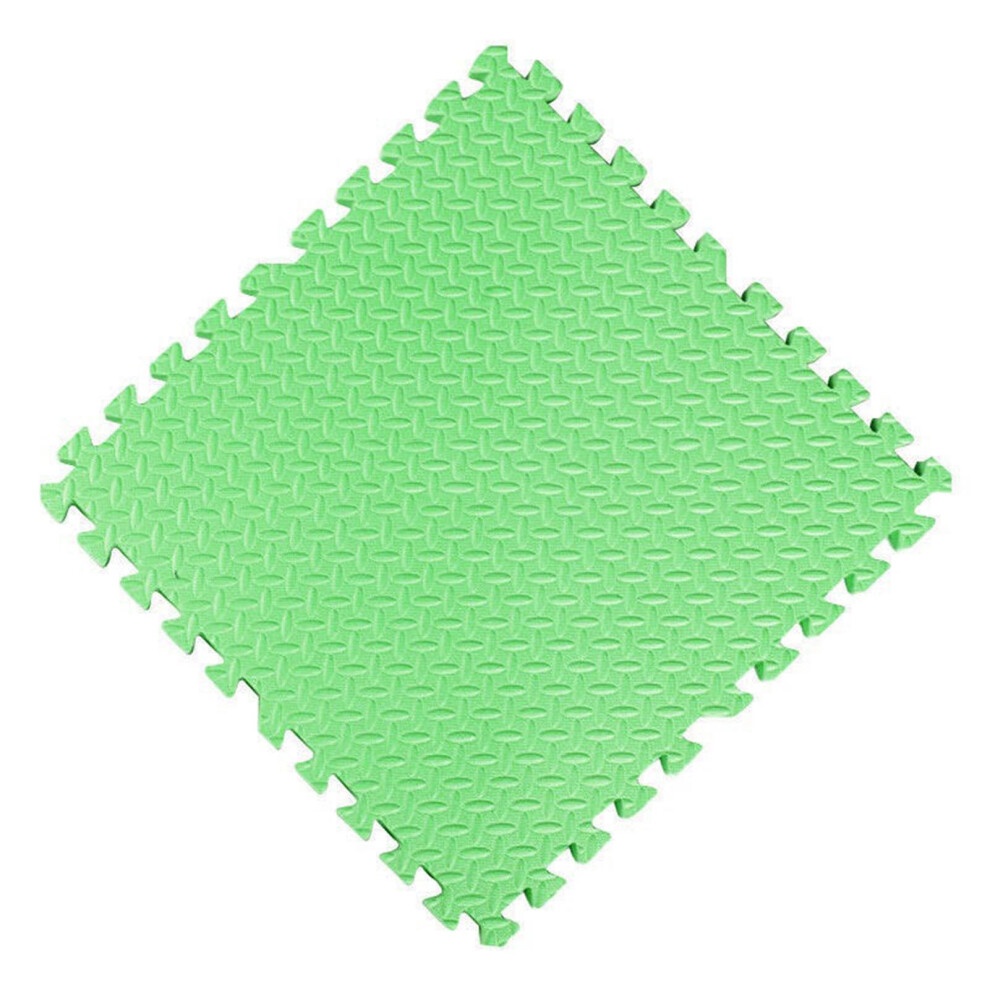 16 Pcs Eva Foam Floor Mats 1 Inch Thick Nonslip Interlocking Puzzle Tiles For Playroom And Gym Green