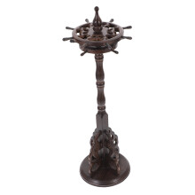 Wooden Calligraphy Brush Holder Rack with Round Stable Base, MultiTool Organizer for Home Office Desk