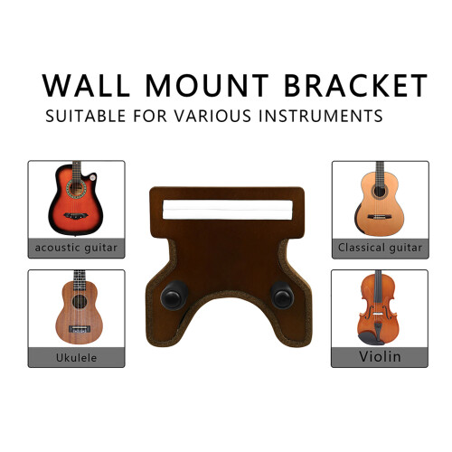 Wood Guitar Wall Hanger Ukuleles Wall Mount for Home and Studio 1