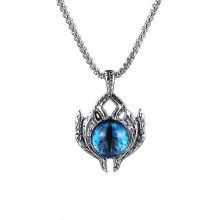 (Blue) Unisex Retro Turkish Evil Eye Necklace Chain Pendant Jewelry Women Gift - Pjun
