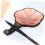 2pcs Pink Flower Ceramic Pen Holder and Calligraphy Brush Rest Set, Dual Function Elegant Design 2