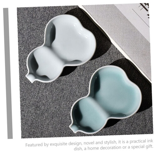 Calligraphy Ink Dish with SpillResistant Design, Easy Clean Surface, Compact Decorative Style for Students 2