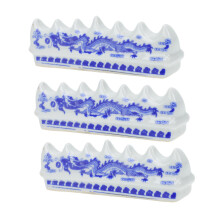 Calligraphy Brush Rest Set, Vintage Blue and White Ceramic Brush Holder for Chinese Painting and Writing