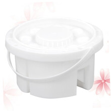 2 in 1 Watercolor Paint Palette with Brush Washing Bucket, MultiChamber Design for Kids and Artists