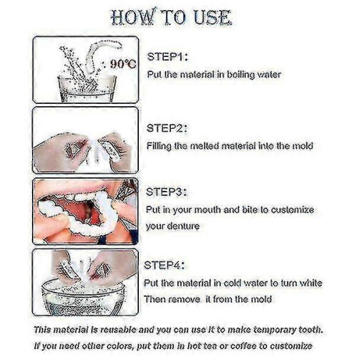 (Upper teeth) Upper/lower  Comfort Fit Flex Whitening Denture Braces A 1