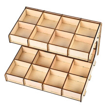 2Layer Acrylic Paint and Brush Organizer with 20 Slots, EasyClean Durable Holder for Artists