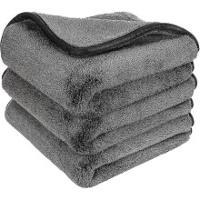 Microfibre Car Cleaning Cloths, Upgraded 1200gsm Ultra-thick Car Drying Towel 16'' X 16''(3 Pack) - Ya