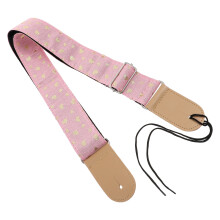 1Stk Modischer Rosa Gitarrengurt Nylon Leder Für E-Gitarre Bass Strap