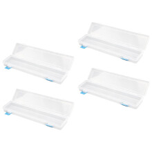 4pcs Transparent Pen Case Set for Watercolor Brushes and Pencils, Durable EasyClean Art Organizer