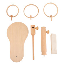 Adjustable Wooden Embroidery Stand with Hoop Holder for Hands Cross Stitch Sewing