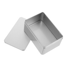 Sewing Storage Box Tinplate Craft Organizer for Sewing Kits and Accessories Lightweight Durable Silver