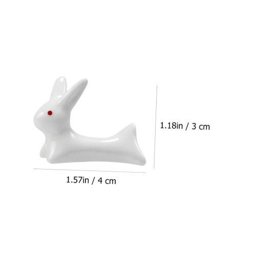 10pcs Ceramic Rabbit Chopstick Rest Set Cute Durable Table Decor Multipurpose Holders 1