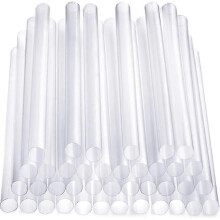 [100 Pack] Clear Jumbo Smoothie Straws 210x11mm