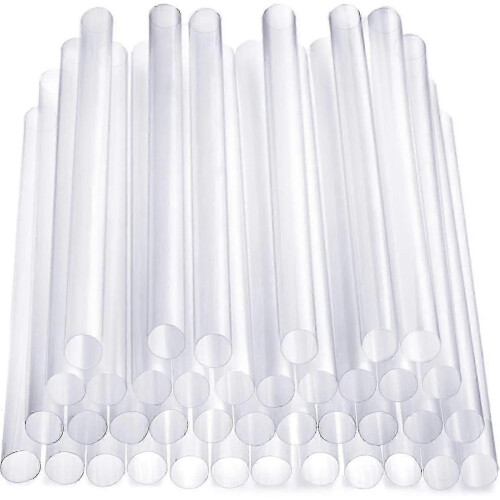 [100 Pack] Clear Jumbo Smoothie Straws 210x11mm