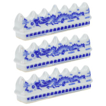 Porcelain Brush Holder 3 in 1 Design Calligraphy Brush Rack Chinese Brush Organizer and Pen Stand