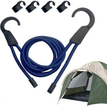 Washing Lines Travel, 1.5m Elastic Retractable Travel Clothes Washing Line, 4X Adjustable Extendable Clothes Line, Outdoor Clothes Airer for Bathroom