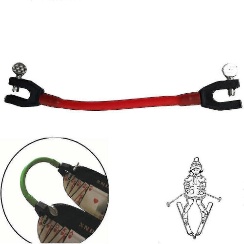 (Red) 2pcs Ski Tip Connector Control Wedge Ski Training Aid Snowboard Connector_bebetter 2