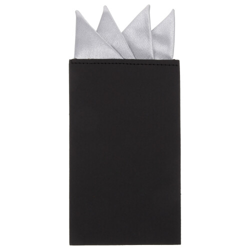 Stilvolles Silbernes Anzug Einstecktuch Polyester Fasern